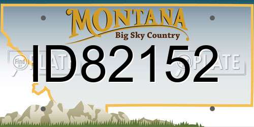 ID82152 Montana License Plate
