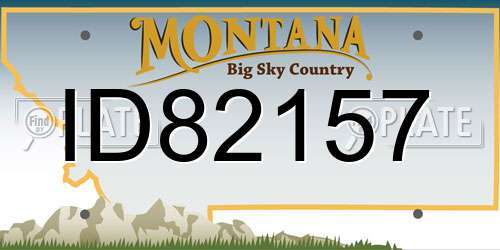 ID82157 Montana License Plate