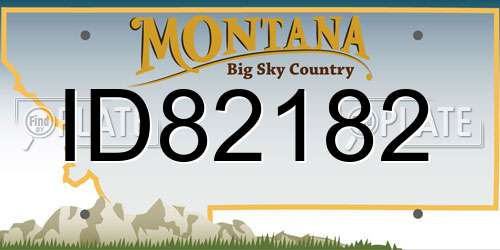 ID82182 Montana License Plate