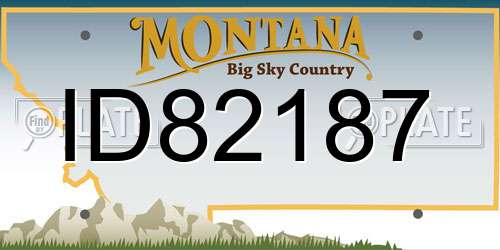 ID82187 Montana License Plate