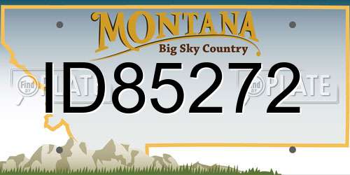 ID85272 Montana License Plate