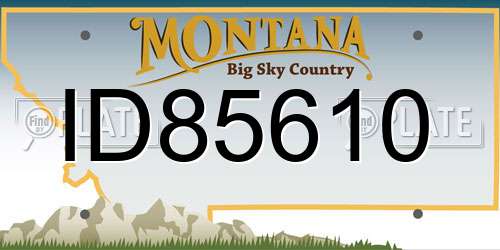 ID85610 Montana License Plate