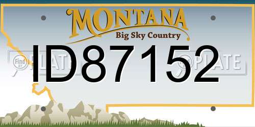 ID87152 Montana License Plate