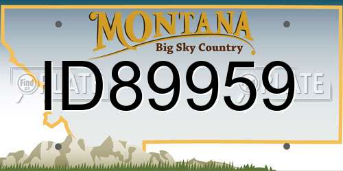 ID89959 Montana License Plate