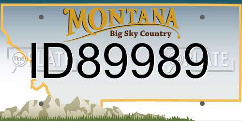ID89989 Montana License Plate