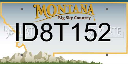 ID8T152 Montana License Plate