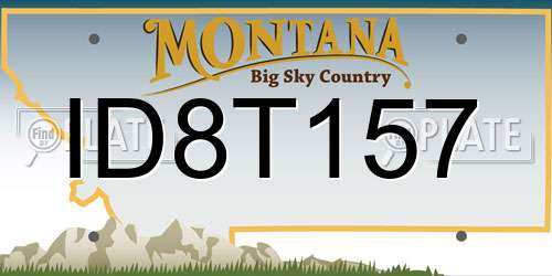 ID8T157 Montana License Plate