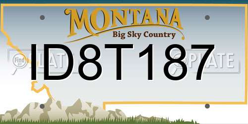 ID8T187 Montana License Plate