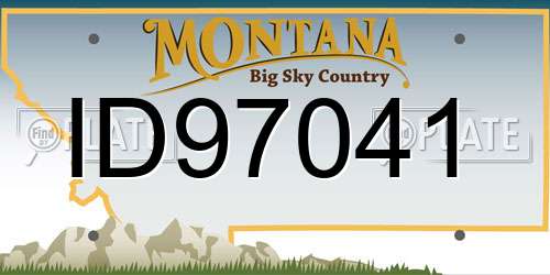 ID97041 Montana License Plate