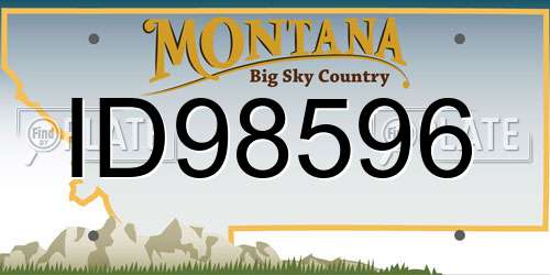 ID98596 Montana License Plate