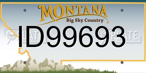 ID99693 Montana License Plate