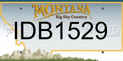 IDB1529 Montana License Plate