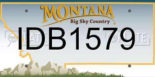 IDB1579 Montana License Plate