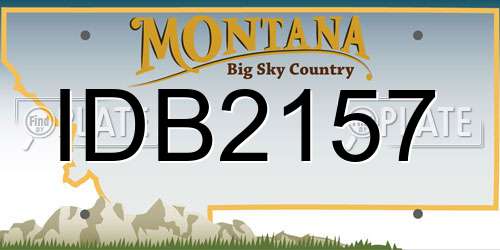 IDB2157 Montana License Plate