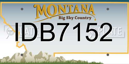 IDB7152 Montana License Plate