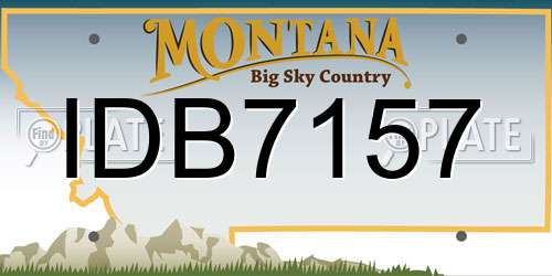 IDB7157 Montana License Plate