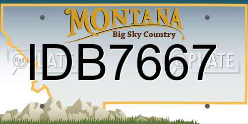 IDB7667 Montana License Plate