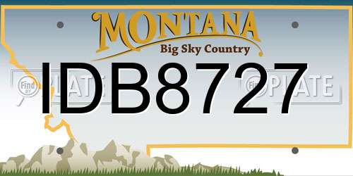 IDB8727 Montana License Plate