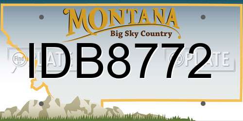 IDB8772 Montana License Plate