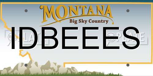 IDBEEES Montana License Plate