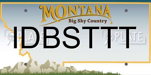 IDBSTTT Montana License Plate