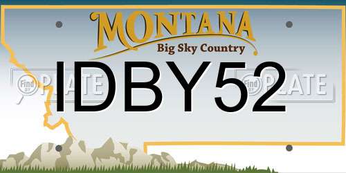 IDBY52 Montana License Plate