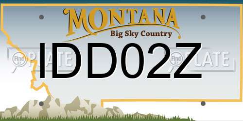 IDD02Z Montana License Plate