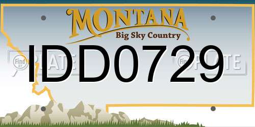 IDD0729 Montana License Plate