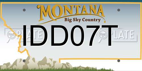 IDD07T Montana License Plate