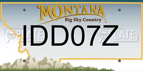 IDD07Z Montana License Plate