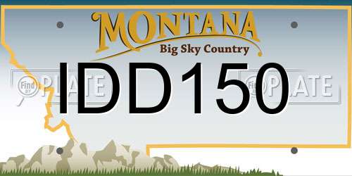 IDD150 Montana License Plate