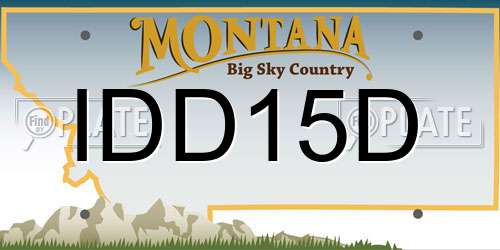 IDD15D Montana License Plate
