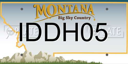 IDDH05 Montana License Plate