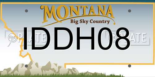 IDDH08 Montana License Plate