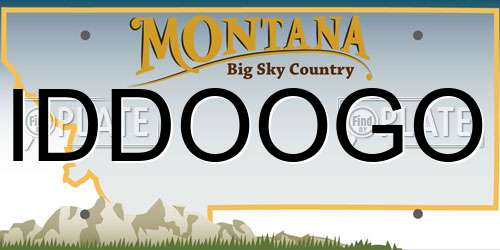 IDDOOGO Montana License Plate