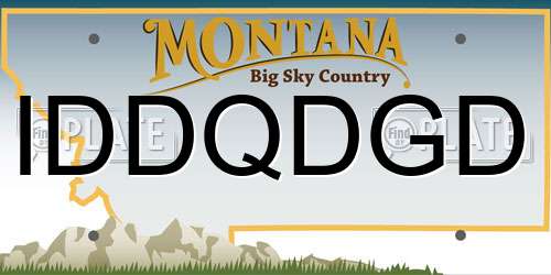 IDDQDGD Montana License Plate