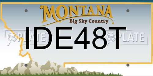 IDE48T Montana License Plate