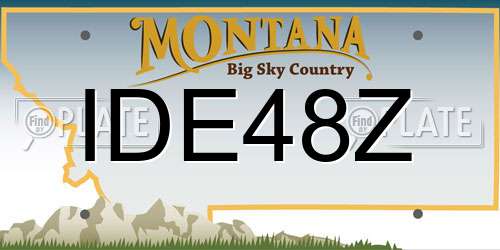IDE48Z Montana License Plate