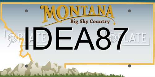 IDEA87 Montana License Plate