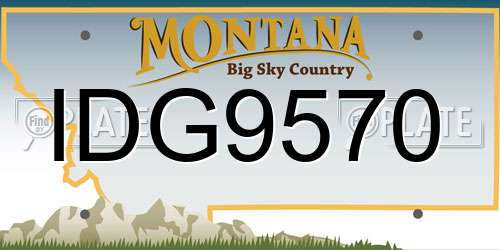 IDG9570 Montana License Plate