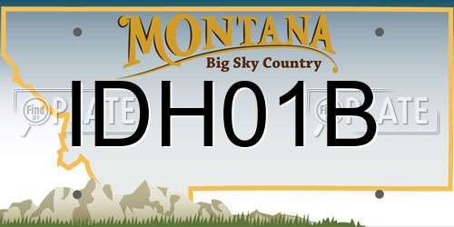 IDH01B Montana License Plate