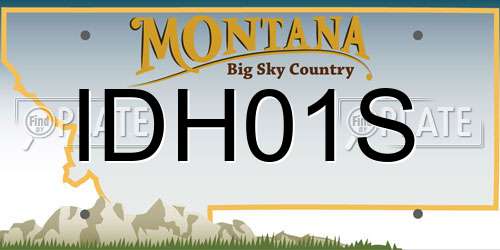 IDH01S Montana License Plate