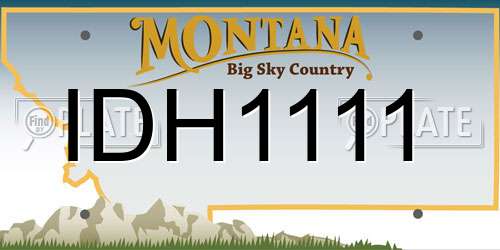 IDH1111 Montana License Plate
