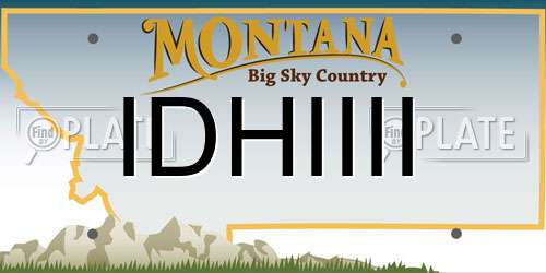 IDHIIII Montana License Plate