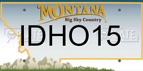 IDHO15 Montana License Plate