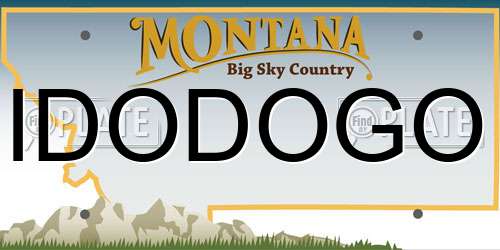 IDODOGO Montana License Plate