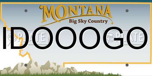 IDOOOGO Montana License Plate