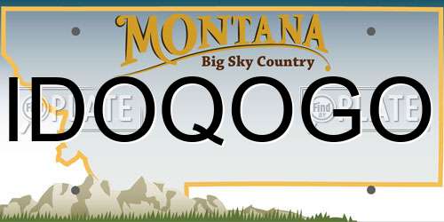 IDOQOGO Montana License Plate