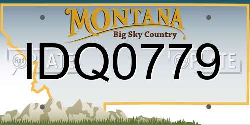 IDQ0779 Montana License Plate