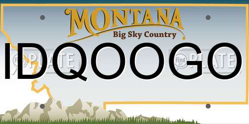 IDQOOGO Montana License Plate